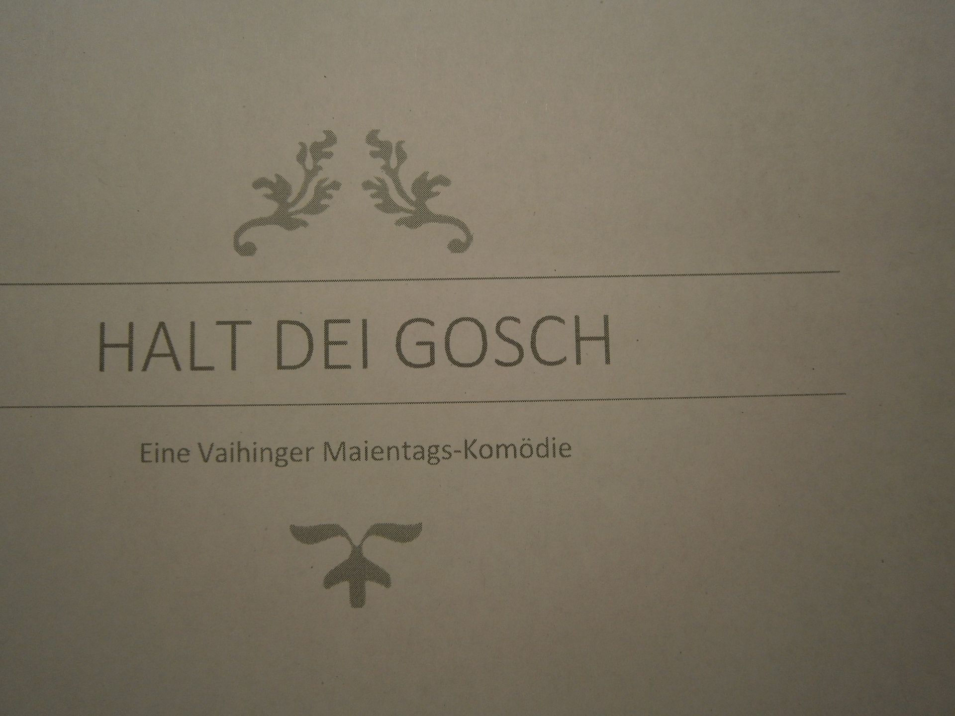 Theater Halt dei Gosch