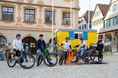Vorführung auf dem Marktplatz